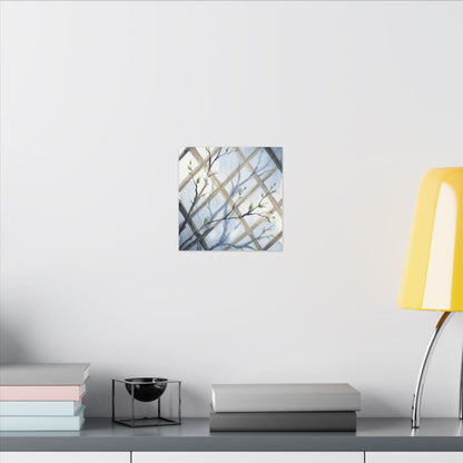 Shoji Screen Canvas Art | Spring Japandi Watercolor Art
