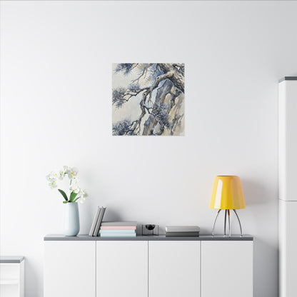 Moonlight Pine Tree Canvas Art - Japandi Seijaku