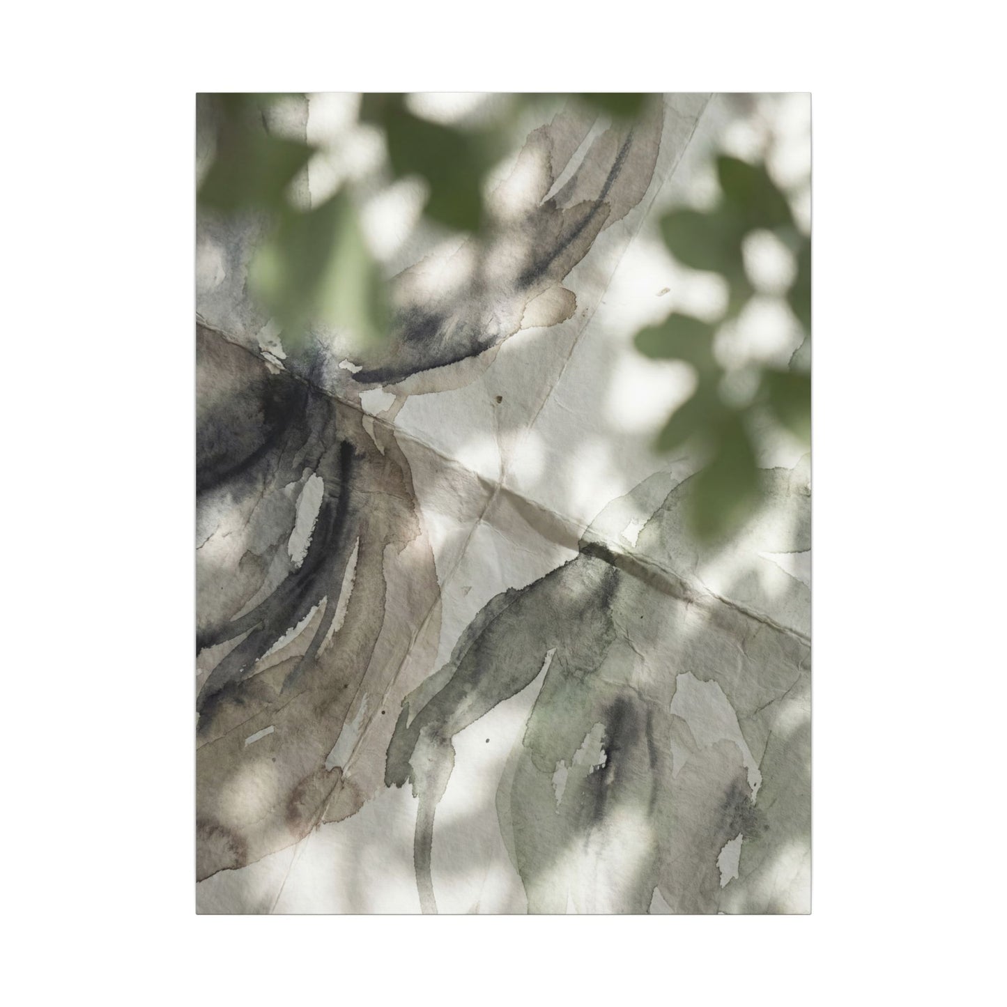 Spring Paper Fold Watercolor Canvas Art | Warm Decor