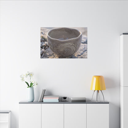 Seijaku Ceramic Bowl Canvas Art - Japandi Japanese Pattern