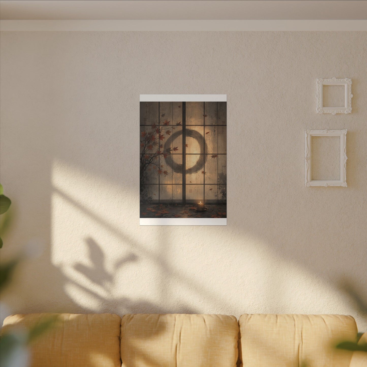 Shoji Screen Texture Canvas Art | Earthy Japandi Art