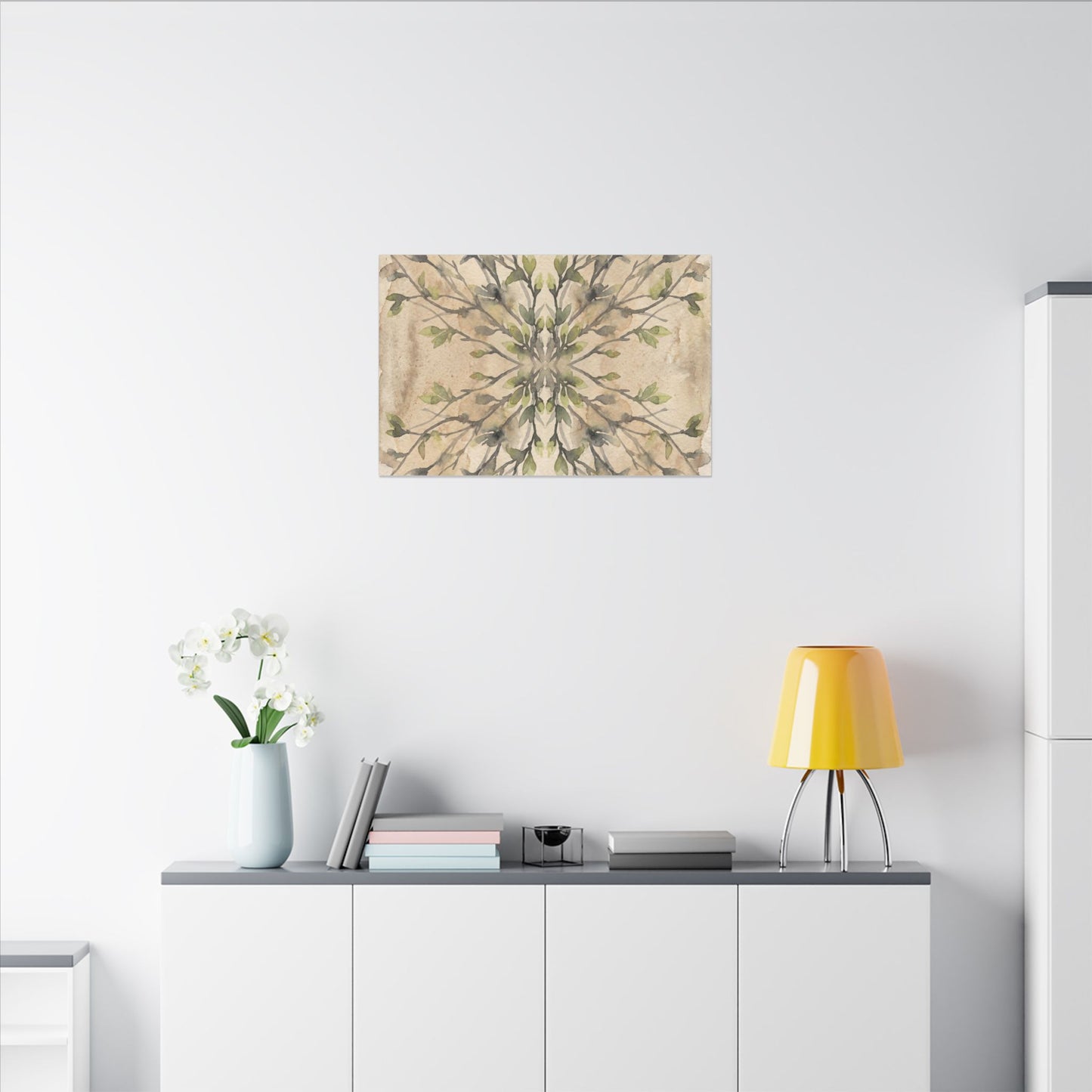 Shibui Shadow Play Canvas Art - Japandi Watercolor