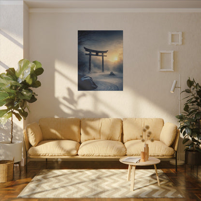 Zen Torii Gate in Golden Hour | Karesansui Canvas Art