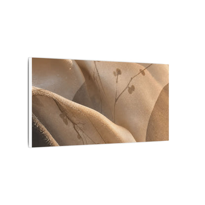 Japandi Silk Drape in Golden Hour | Japanese Pattern Canvas Art