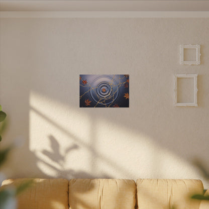Kintsugi Water Ripple in Dawn | Gold Vein Canvas Art