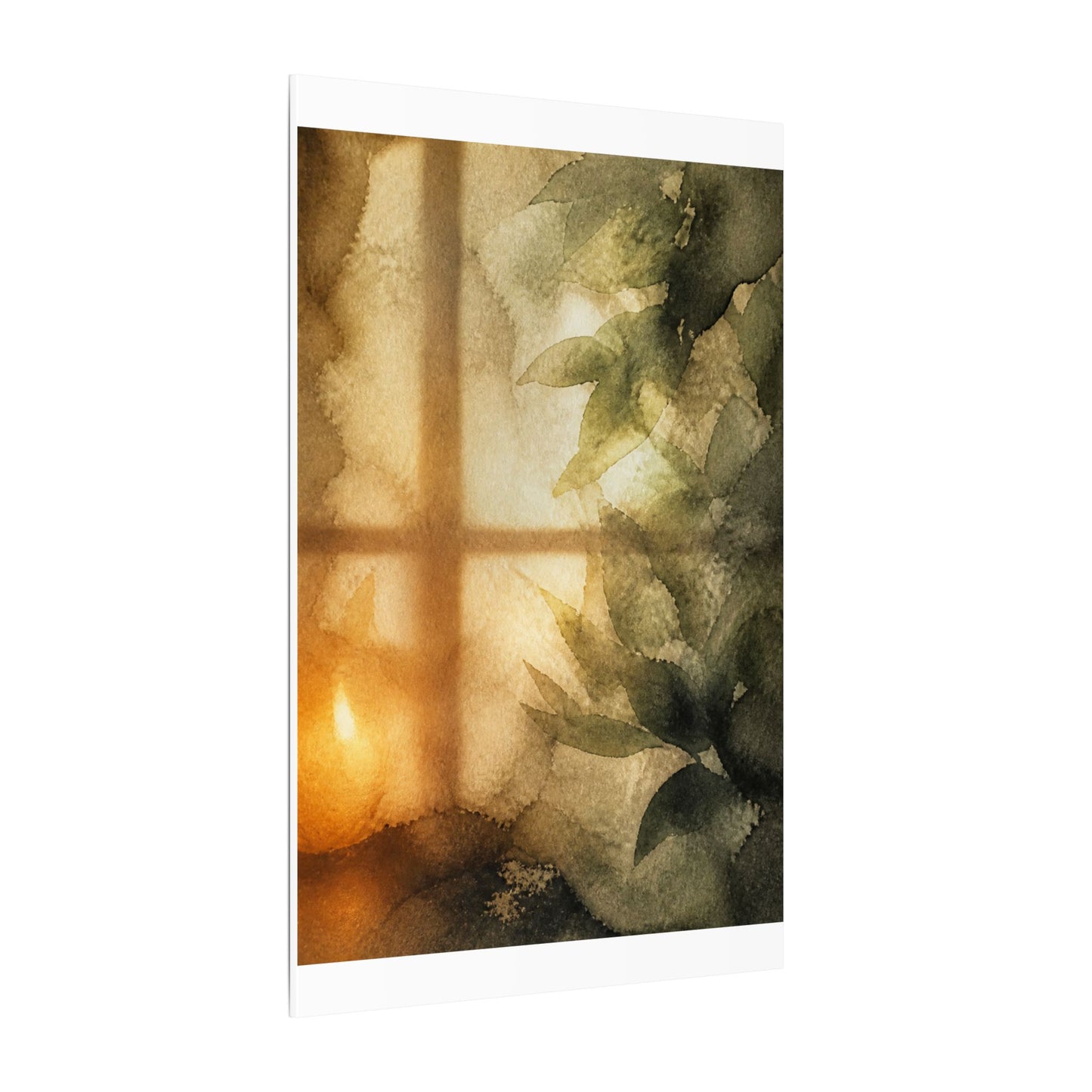 Cozy Shoji Screen Canvas Art - Watercolor Japandi