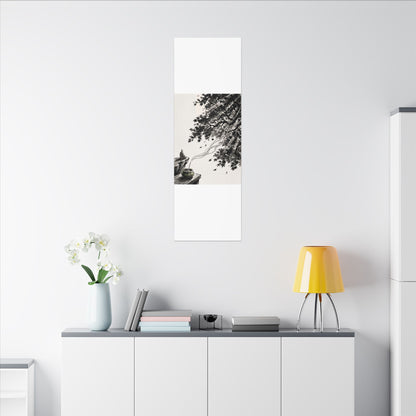 Serene Incense Smoke Canvas Art - Ukiyo E Inspired Zen