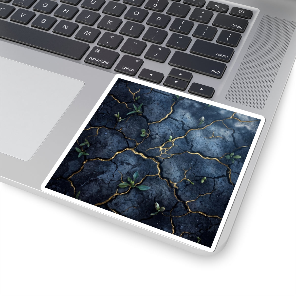 Cracked Earth Broken Beauty Sticker | Philosophical Kintsugi Art Art Print
