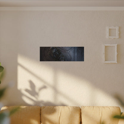 Spring Rock Garden Charcoal Ink Canvas Art | Bold Decor