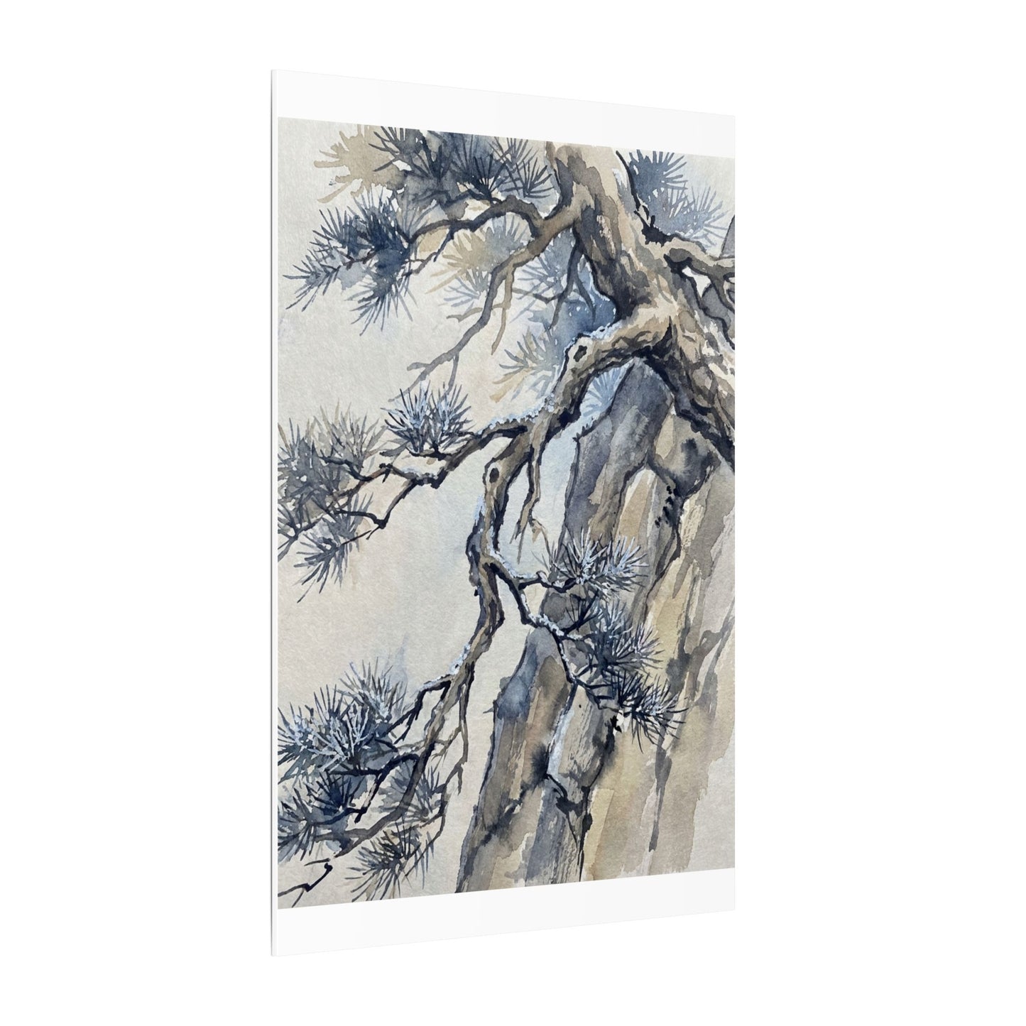 Moonlight Pine Tree Canvas Art - Japandi Seijaku