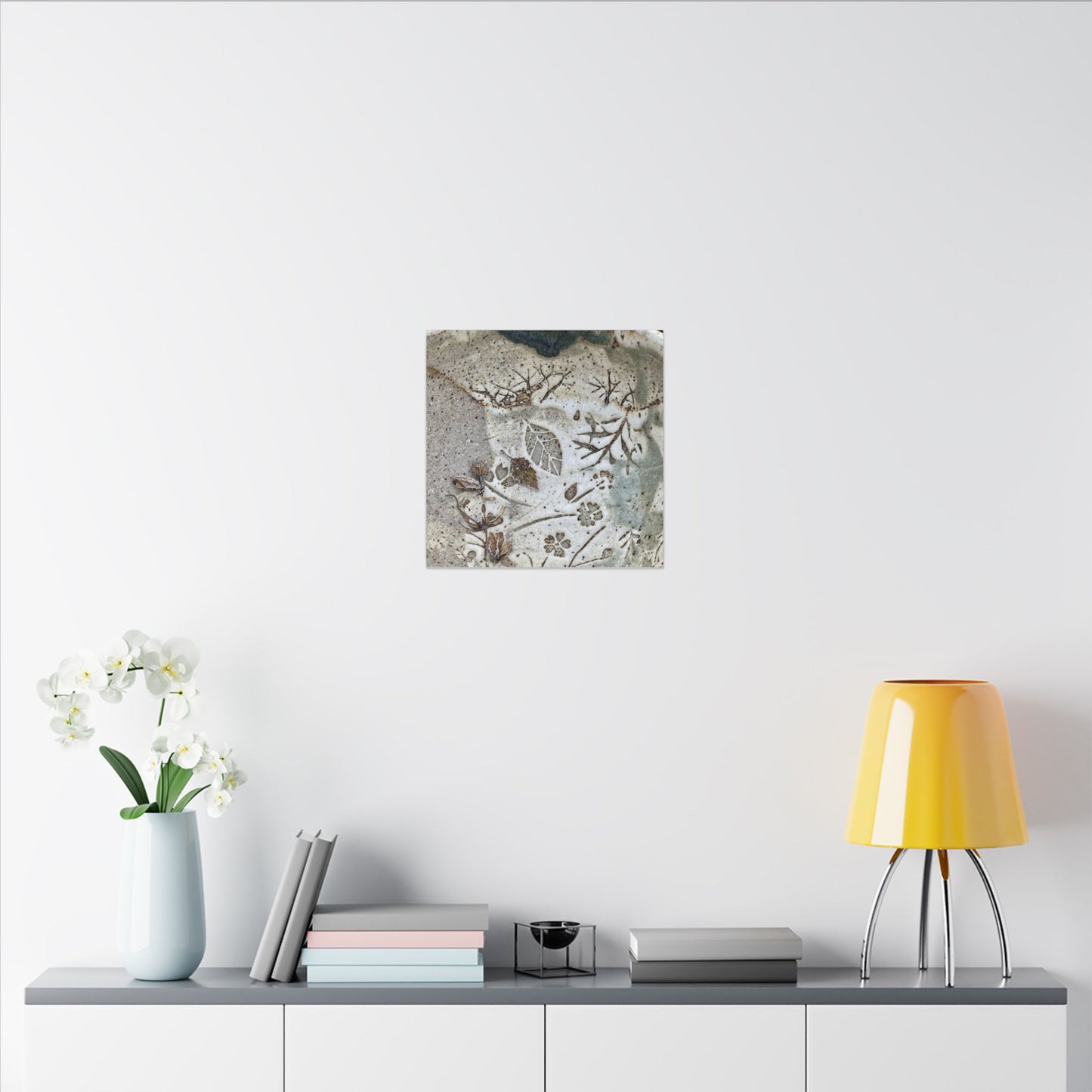 Ceramic Bowl Winter Canvas Art | Japandi Earthy Design