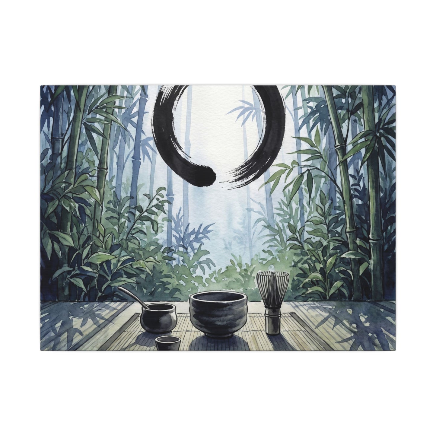 Seijaku Tea Ceremony Canvas Art - Zen Enso Art Print