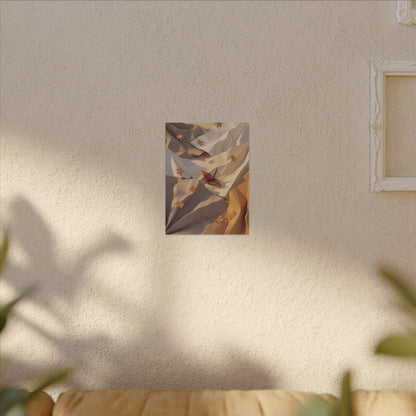 Autumn Paper Fold Minimal Line Canvas Art | Cozy Decor