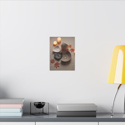 Candlelight Broken Pottery Canvas Art - Japandi Ma