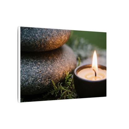 Warm River Stones Canvas Art - Japanese Pattern Japandi