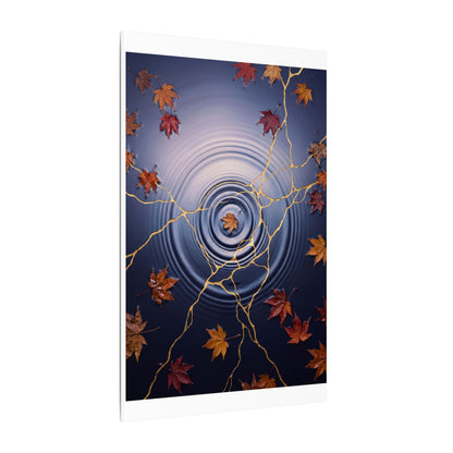 Kintsugi Water Ripple in Dawn | Gold Vein Canvas Art