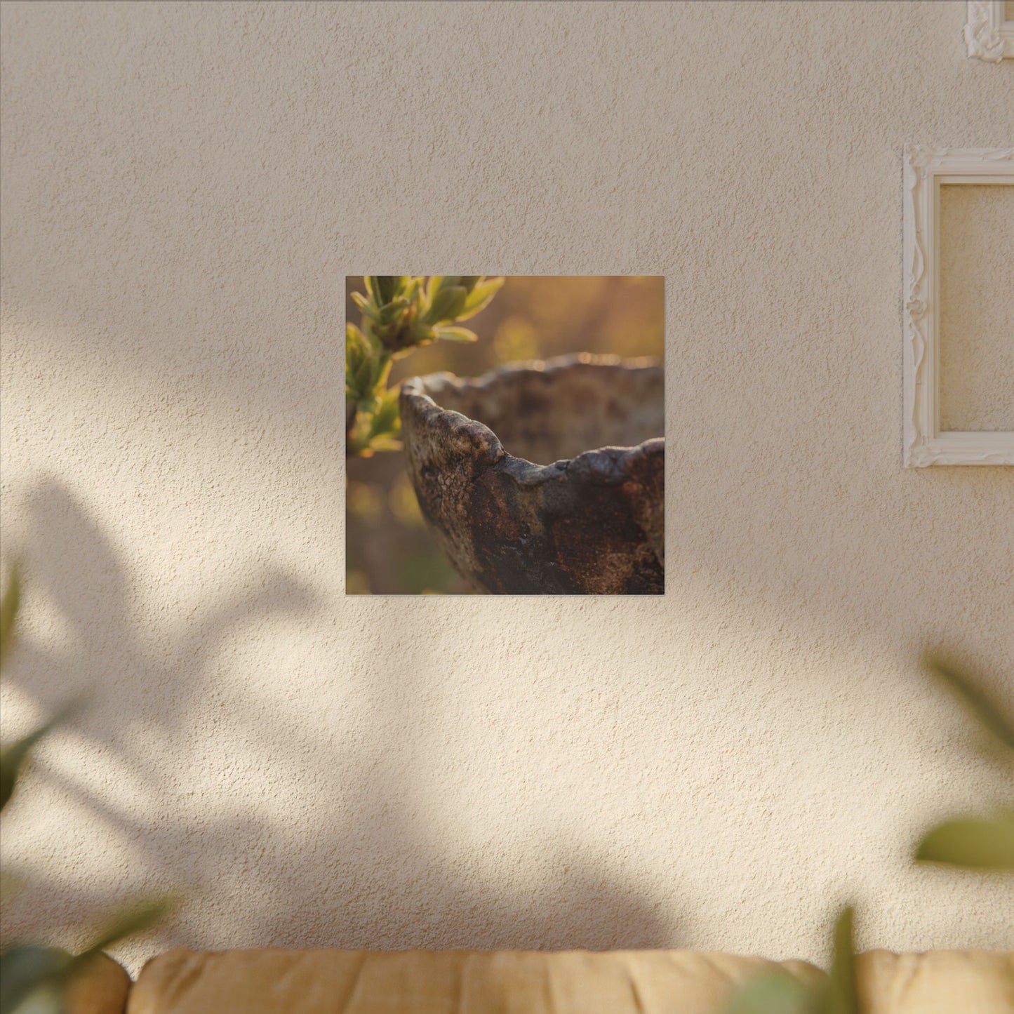 Golden Hour Ceramic Bowl Canvas Art - Dark Japandi Ma