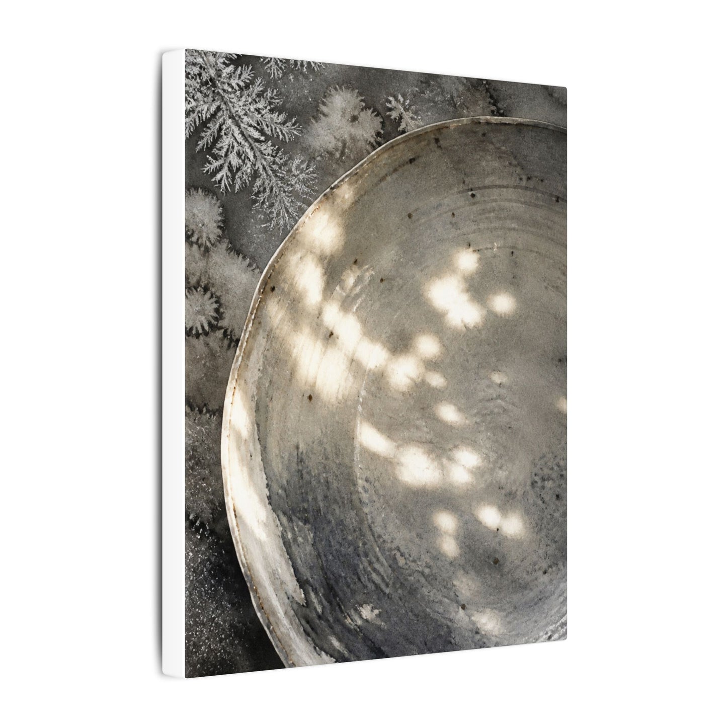 Ceramic Bowl Watercolor Canvas Art | Warm Japandi Art