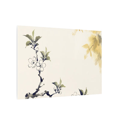 Kanso Cherry Blossom Canvas Art - Zen Sumi E