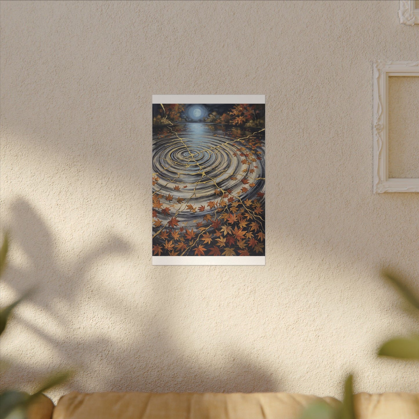 Moonlight Water Ripple Canvas Art - Kintsugi Fukinsei