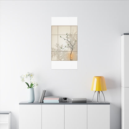 Shoji Screen Spring Canvas Art | Japandi Cozy Design
