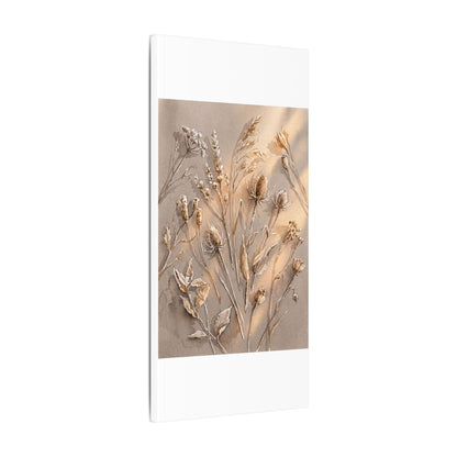 Japandi Dried Flowers in Golden Hour | Watercolor Canvas Art