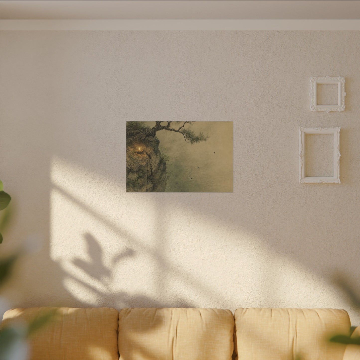 Spring Pine Tree Minimal Line Canvas Art | Earthy Decor