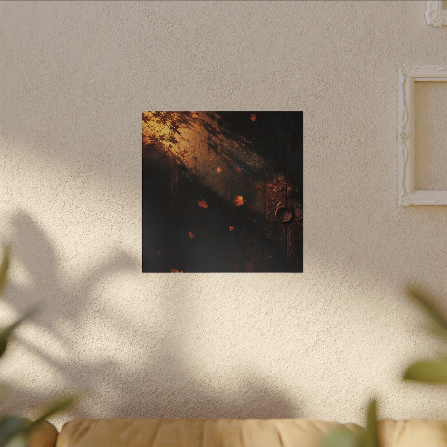 Dark Japandi Rust Patina in Golden Hour | Shadow Zen Canvas Art