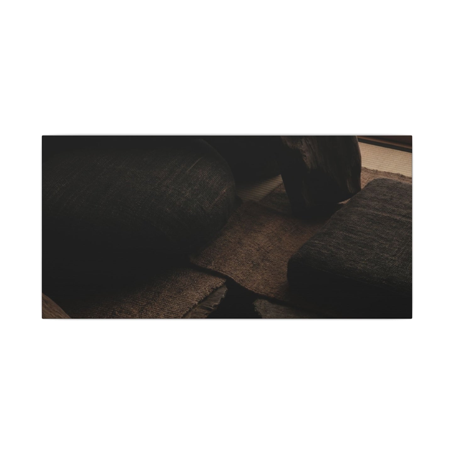 Dark Japandi Shadow Zen Canvas Art