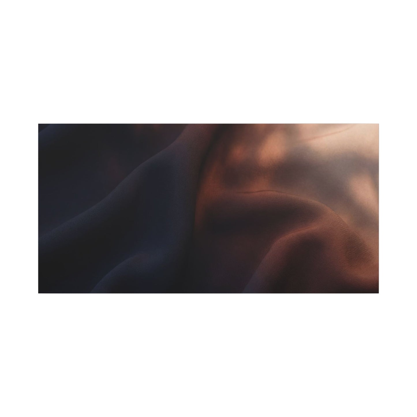 Dark Japandi Silk Drape in Dawn | Shadow Zen Canvas Art