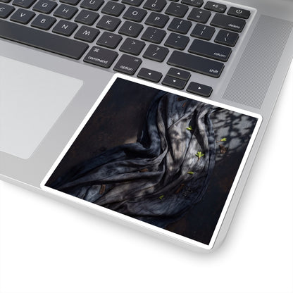 Silk Drape Spring Sticker | Dark Japandi Bold Design
