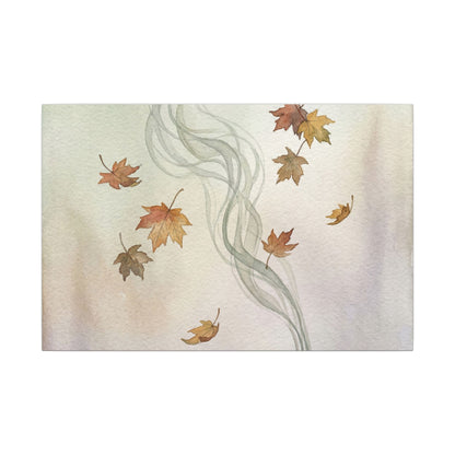 Incense Smoke Canvas Art | Autumn Japandi Watercolor Art