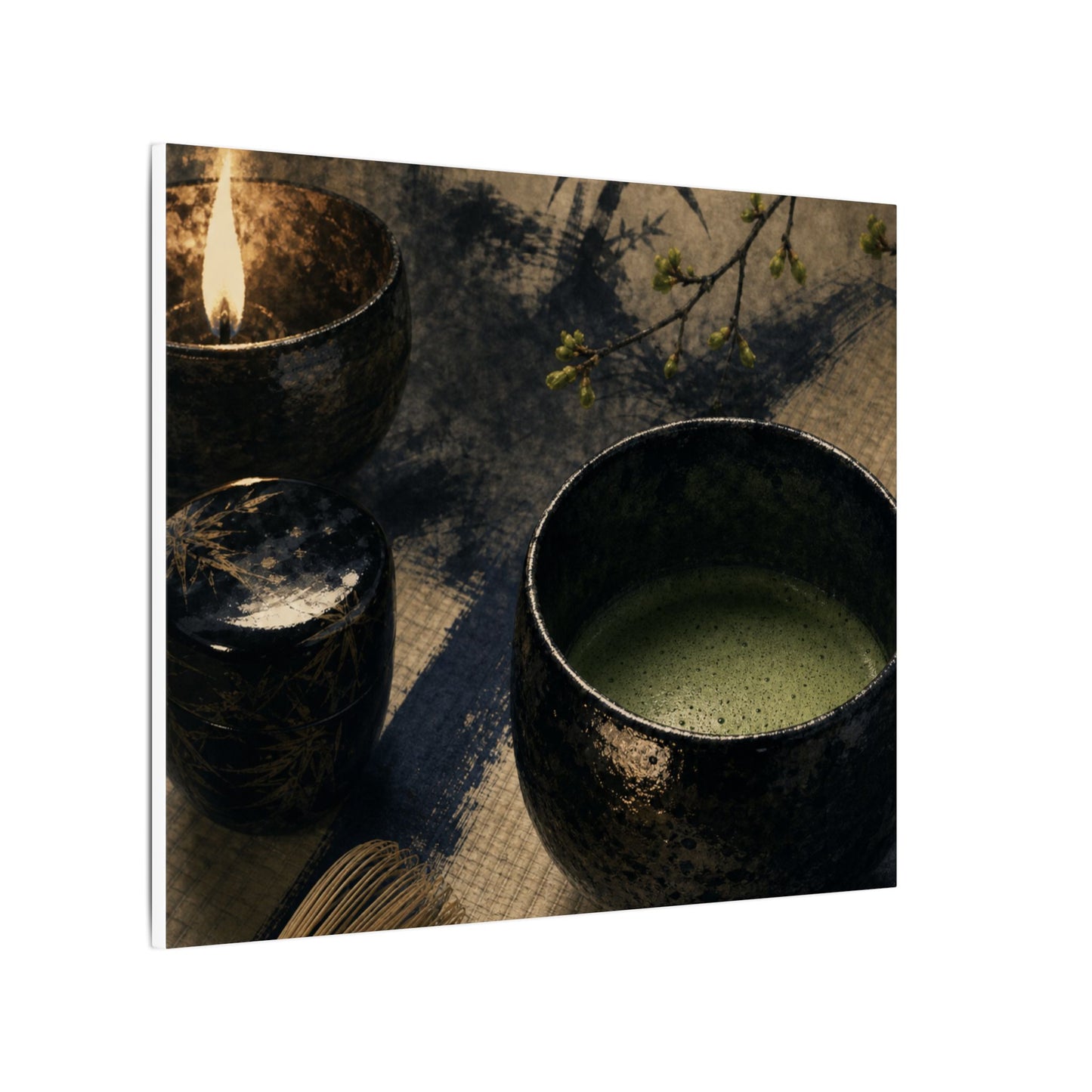 Ma Tea Ceremony Canvas Art - Zen Sumi E