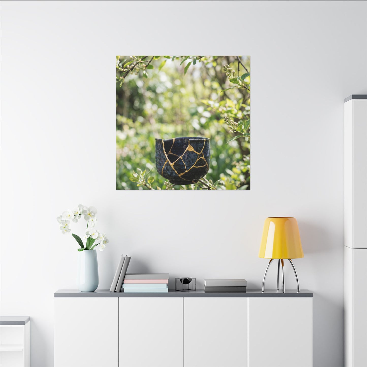 Kintsugi Broken Pottery in Dappled | Broken Beauty Canvas Art