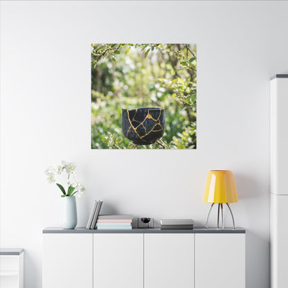 Kintsugi Broken Pottery in Dappled | Broken Beauty Canvas Art
