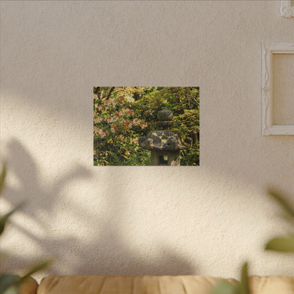 Spring Stone Lantern Gold Repair Canvas Art | Beautiful Decor