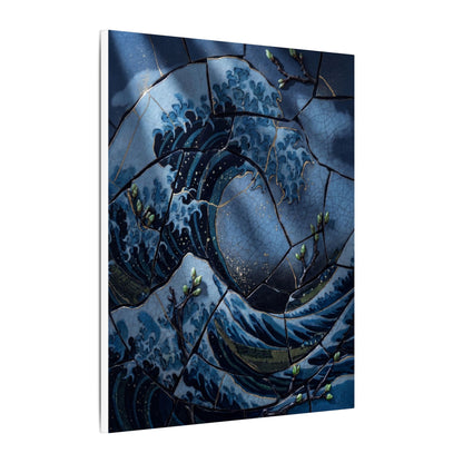 Ocean Wave Spring Canvas Art | Kintsugi Artful Design
