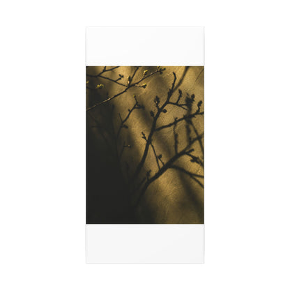Golden Hour Shadow Play Canvas Art - Dark Japandi Seijaku