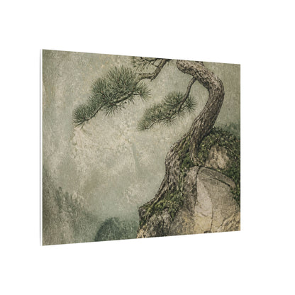 Fukinsei Pine Tree Canvas Art - Japandi Texture