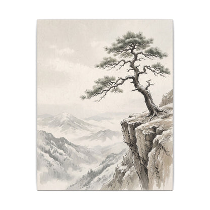 Seijaku Pine Tree Canvas Art - Japandi Japanese Pattern
