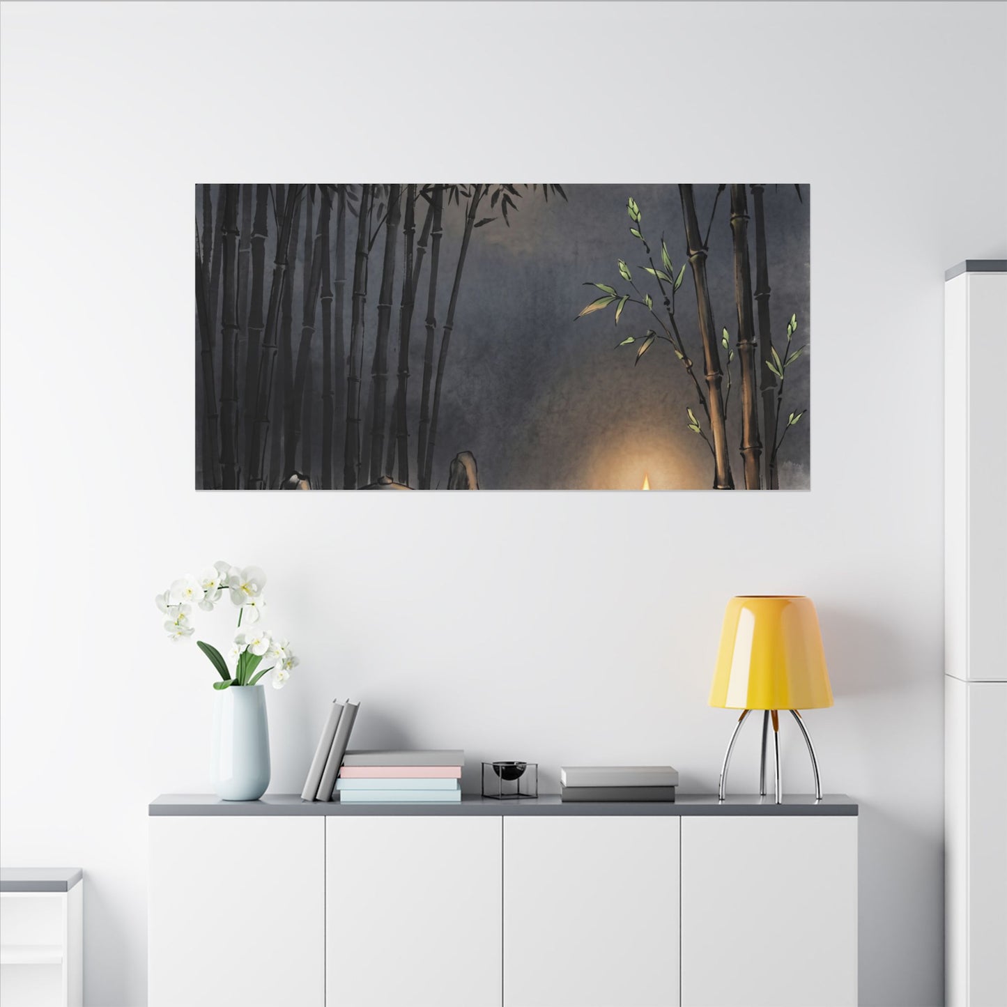 Tranquil Bamboo Grove Canvas Art - Karesansui Zen