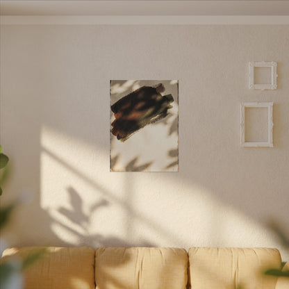 Ink Brushstroke Canvas Art | Summer Dark Japandi Moody Minimal Art
