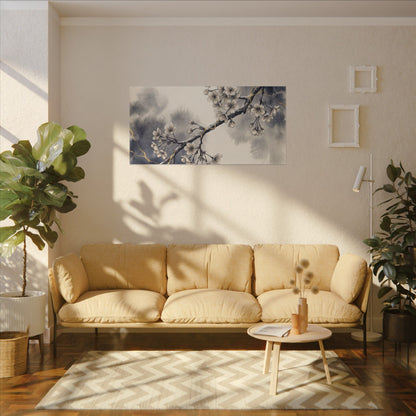 Ma Cherry Blossom Canvas Art - Kintsugi Gold Vein