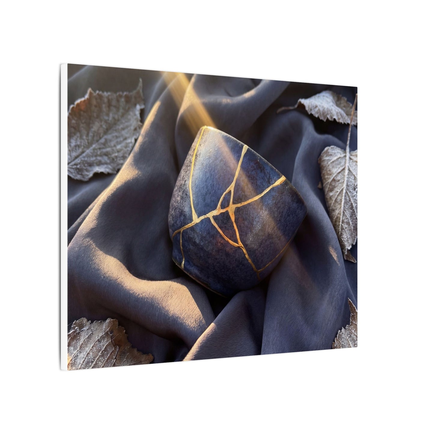 Winter Silk Drape Gold Repair Canvas Art | Artful Decor