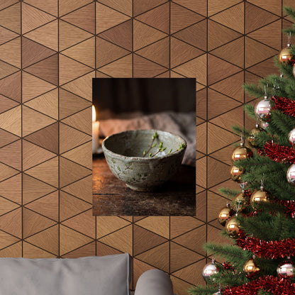 Ceramic Bowl Wall Art Print | Spring Japandi Japanese Pattern Art