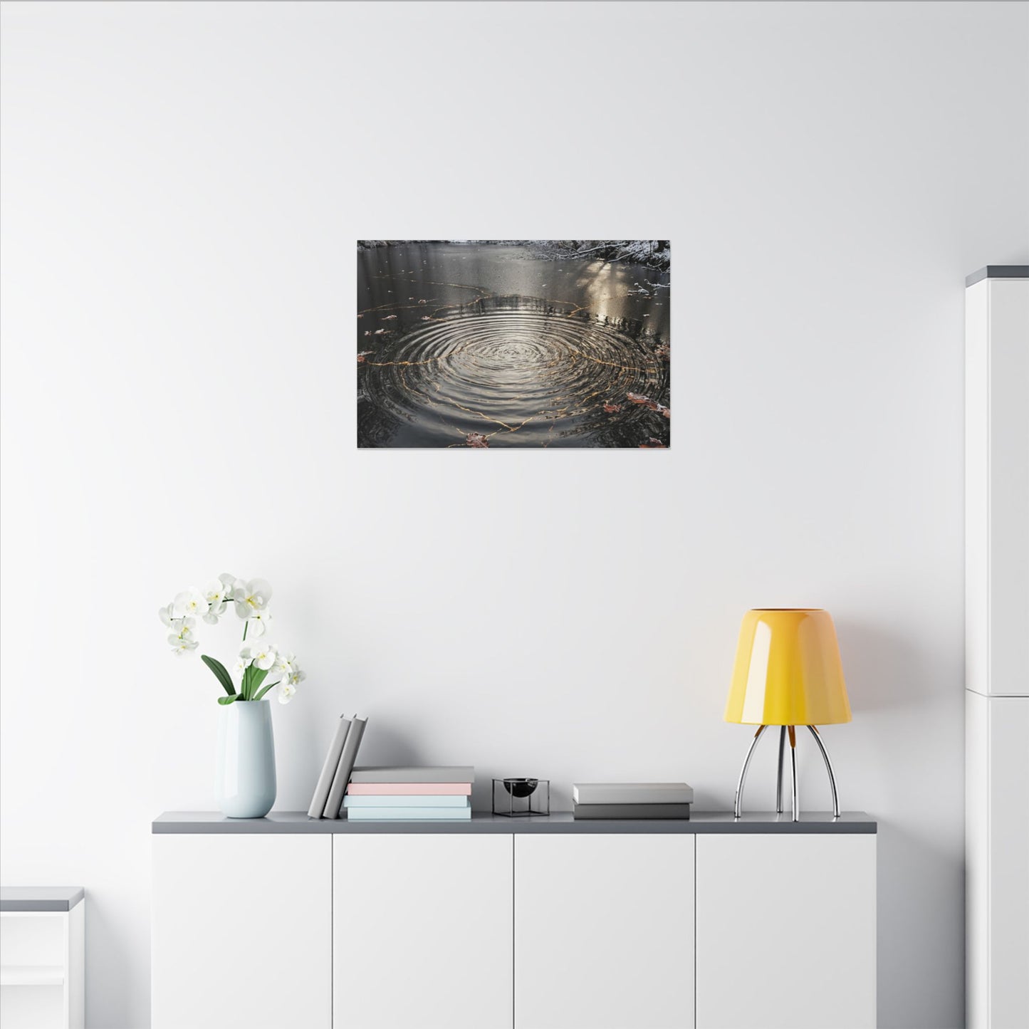 Water Ripple Broken Beauty Canvas Art | Artful Kintsugi Art