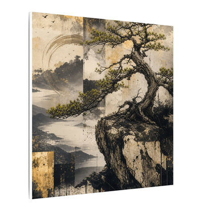 Golden Hour Pine Tree Canvas Art - Japandi Datsuzoku