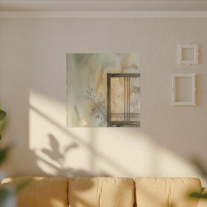 Ma Shoji Screen Canvas Art - Japandi Watercolor