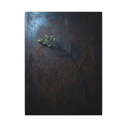 Moody Rust Patina Canvas Art - Moody Minimal Dark Japandi