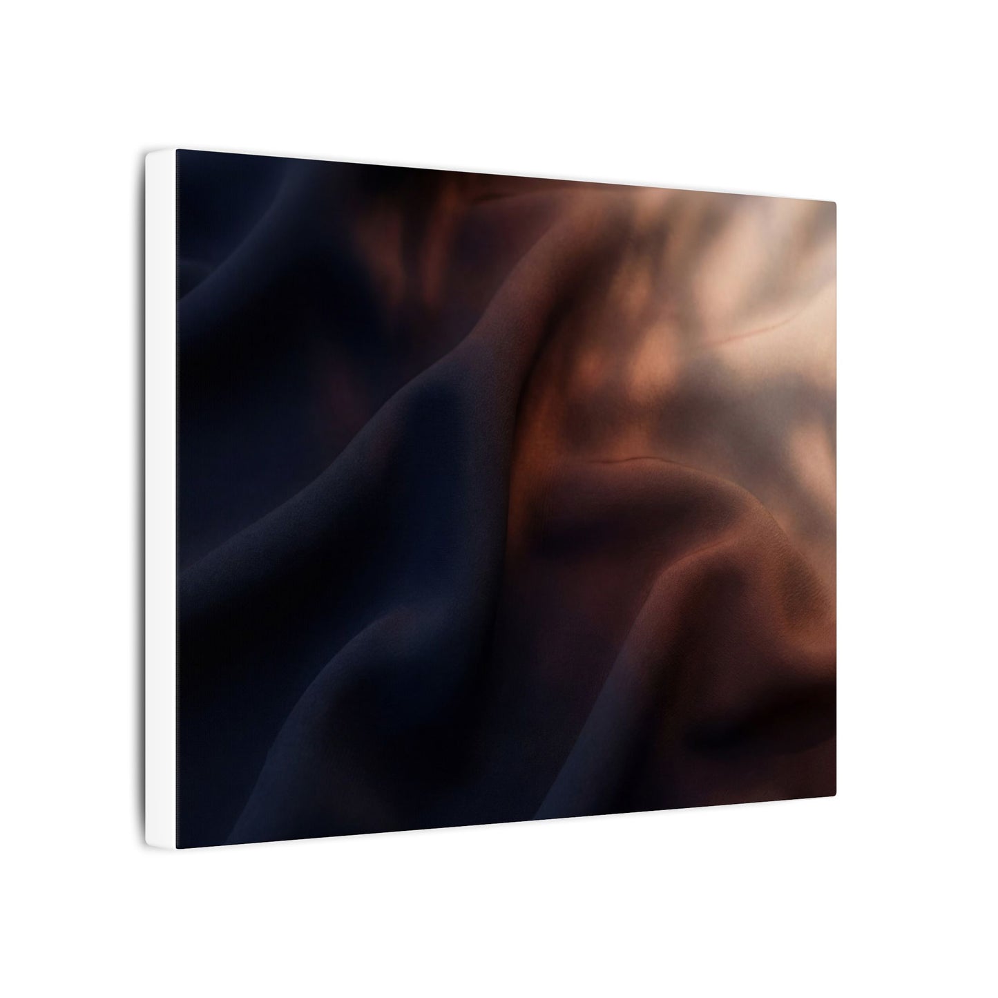 Dark Japandi Silk Drape in Dawn | Shadow Zen Canvas Art